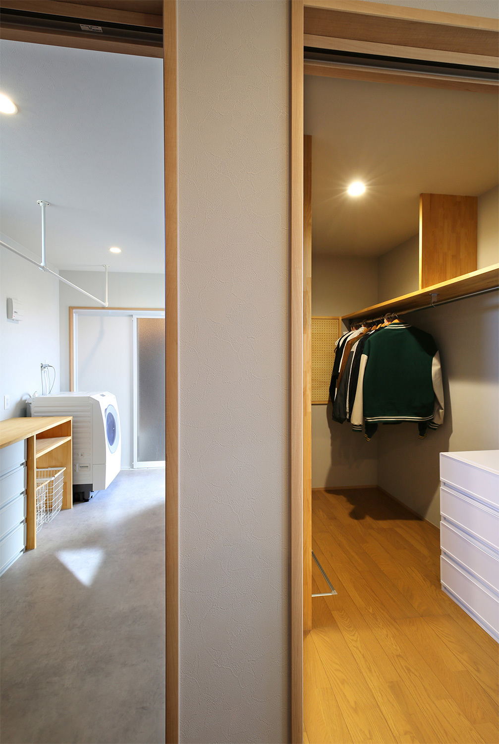 家事動線を考慮した水回りとWICのレイアウト